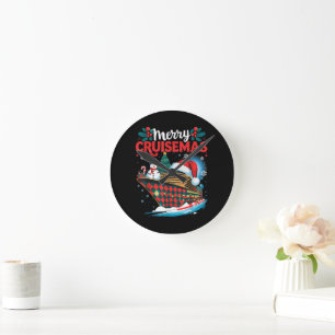 Horloge Ronde Joyeux Cruisemas Drôle de Noël en Famille