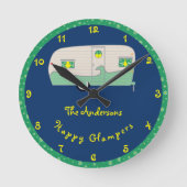 Horloge Ronde Joyeux Glamper Green Vintage (Recto)