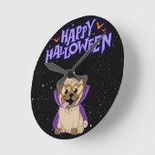 Horloge Ronde Joyeux Halloween (Angle)