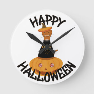 Horloge Ronde Joyeux Halloween Oliver !