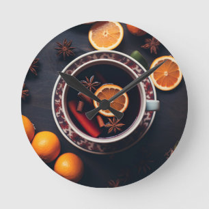 Horloge Ronde Joyeux & Muled Confortable Verre De Vacances