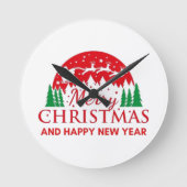 Horloge Ronde Joyeux Noël (Recto)