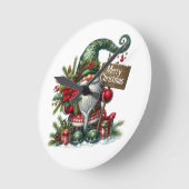 Horloge Ronde Joyeux Noël (Angle)