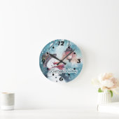 Horloge Ronde Joyeux Noël (Maison)
