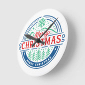 Horloge Ronde Joyeux Noël 2 (Angle)