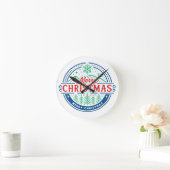 Horloge Ronde Joyeux Noël 2 (Maison)