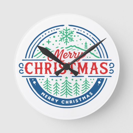 Horloge Ronde Joyeux Noël 2 (Recto)