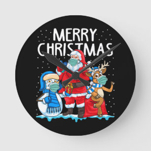 Horloge Ronde Joyeux Noël 2023