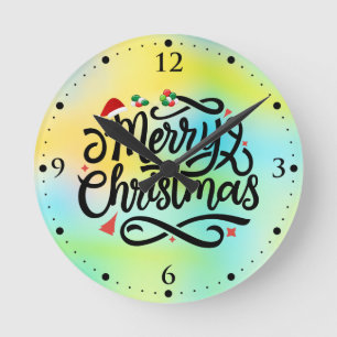 Horloge Ronde Joyeux Noël-61039