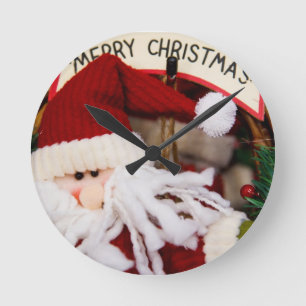 HORLOGE RONDE JOYEUX NOËL PÈRE NOËL