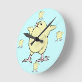 Horloge Ronde Joyeux poussin (Angle)