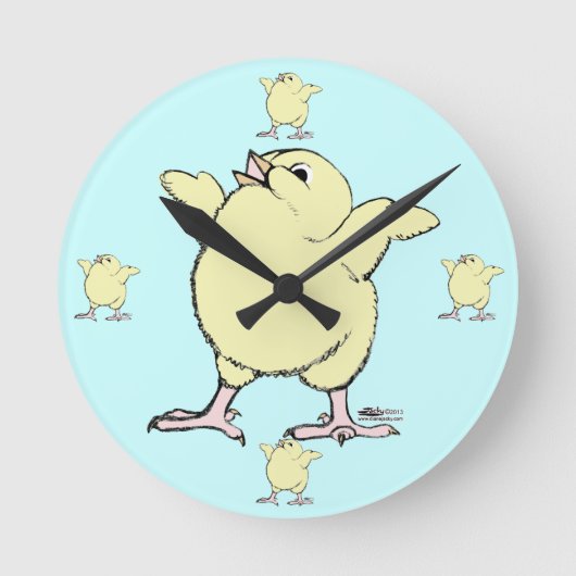Horloge Ronde Joyeux poussin (Recto)