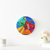 Horloge Ronde Joyful Mood - Artwork by Galina - (Maison)
