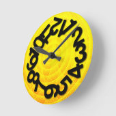 Horloge Ronde Jumbled Up (Angle)