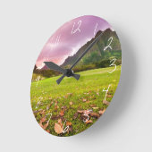 Horloge Ronde Jurassic Sunset (Angle)