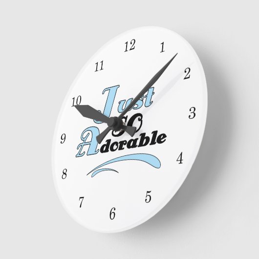 Horloge Ronde Juste adorable (Angle)