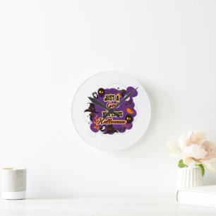 Horloge Ronde Juste une fille qui aime Halloween