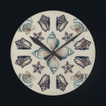 Horloge Ronde Kaleidoscope côtier I<br><div class="desc">Marine</div>
