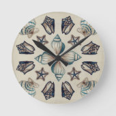 Horloge Ronde Kaleidoscope côtier I (Recto)