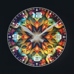 Horloge Ronde Kaleidoscope Mandala Flower Design-23091<br><div class="desc">Kaleidoscope Mandala Flower Design-23091</div>