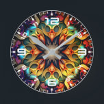 Horloge Ronde Kaleidoscope Mandala Flower Design-23091<br><div class="desc">Kaleidoscope Mandala Flower Design-23091</div>