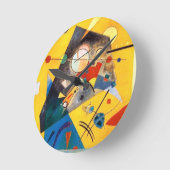 Horloge Ronde Kandinsky Harmonie calme Art Abstrait (Angle)