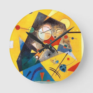 Horloge Ronde Kandinsky Harmonie calme Art Abstrait