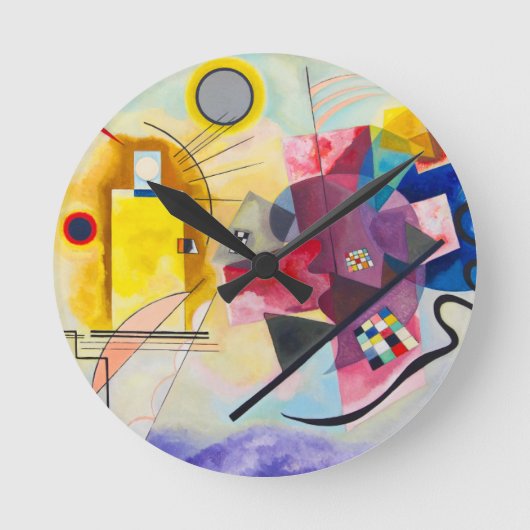 Horloge Ronde Kandinsky jaune-rouge-bleu (Recto)