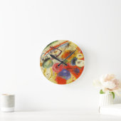 Horloge Ronde Kandinsky Noir frappe la peinture Abstraite (Maison)