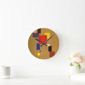 Horloge Ronde Kandinsky Treize Rectangles peinture Abstraite (Maison)