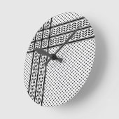 Horloge Ronde Keffiyeh Symbol of Palestine Resistance Pattern (Angle)