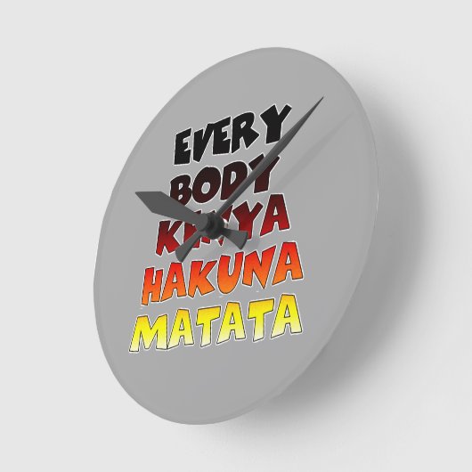 Horloge Ronde Kenya Hakuna Matata (Angle)