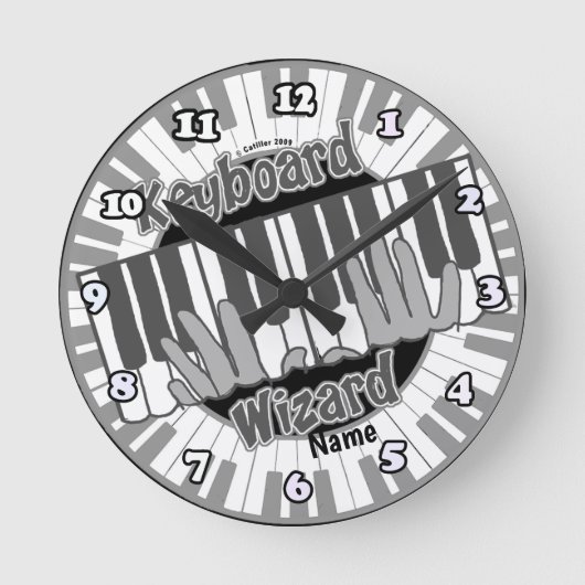 Horloge Ronde Keyboard Wizard clock (Recto)