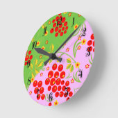 Horloge Ronde Khokhloma pattern (Angle)