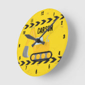 Horloge Ronde Kids Construction (Angle)