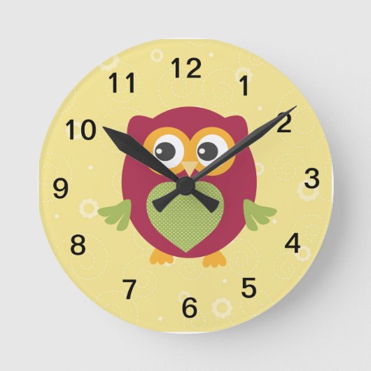 Horloge Ronde Kid's owl clock (Recto)