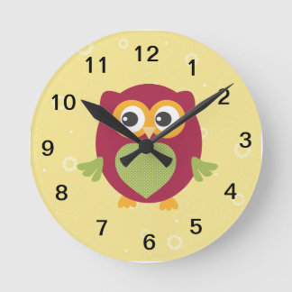 Horloge Ronde Kid's owl clock