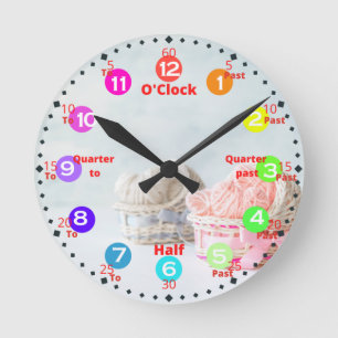 Horloge Ronde Kids Time Learning Round Clock