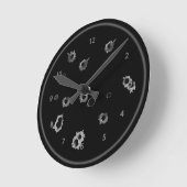 Horloge Ronde Kill the Time Gunshots Holes Wall Clock (Angle)