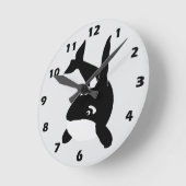 Horloge Ronde Killer Whale Design (Angle)