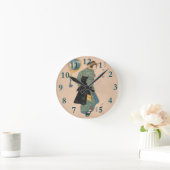 Horloge Ronde Kimono Woman Courtesan (Maison)