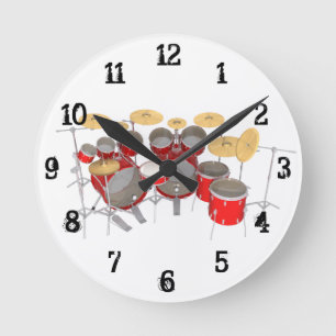 Horloge Ronde Kit de tambour:Horloge murale