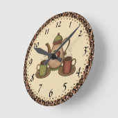 Horloge Ronde Kitchen Coffee clock (Angle)