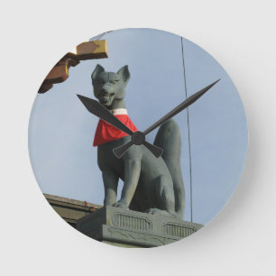 Horloge Ronde Kitsune キ ツ ネ (Fox) avec Bijou à la bouche