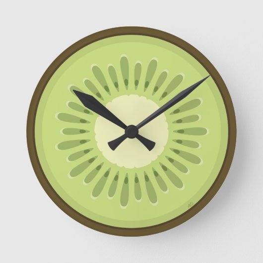 Horloge Ronde Kiwi Fruit Slice (Recto)