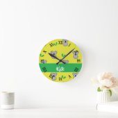 Horloge Ronde Koala ours jaune motif (Maison)