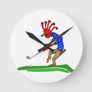 Horloge Ronde Kokopelli Golfer