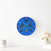 Horloge Ronde Kokopelli With Native Sun and Native Bird (Maison)