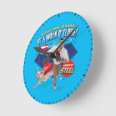 Horloge Ronde Krypto & Superman - C'est Walk O'Clock ! (Angle)
