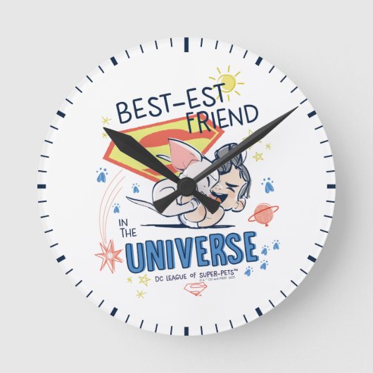 Horloge Ronde Krypto & Superman : Meilleur ami de l'Univers (Recto)
